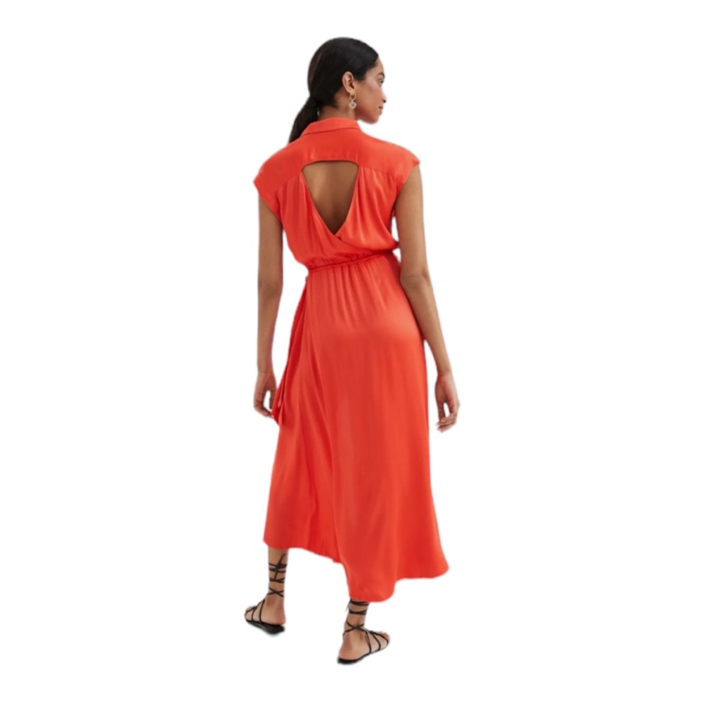 $148 Anthropologie Maeve Wrap Midi Dress Size Small NWT - Picture 3 of 10